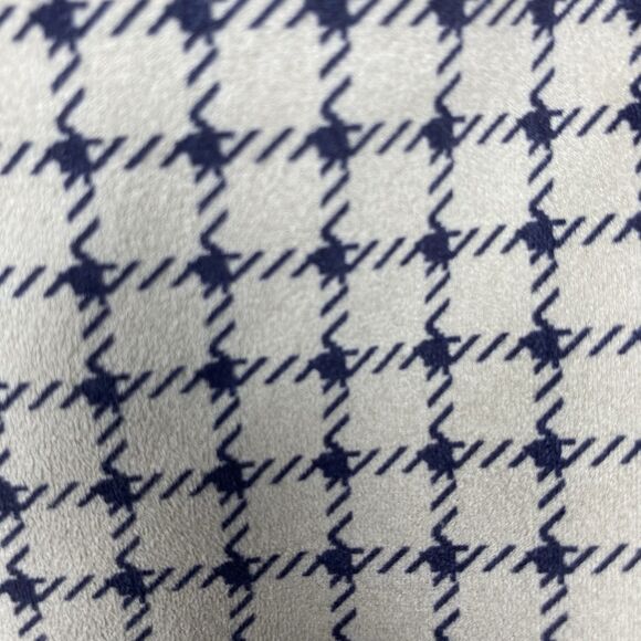 Alice Blue Mini Pencil Skirt Womens S Beige Navy Windowpane Soft Suede Feel - Picture 6 of 9